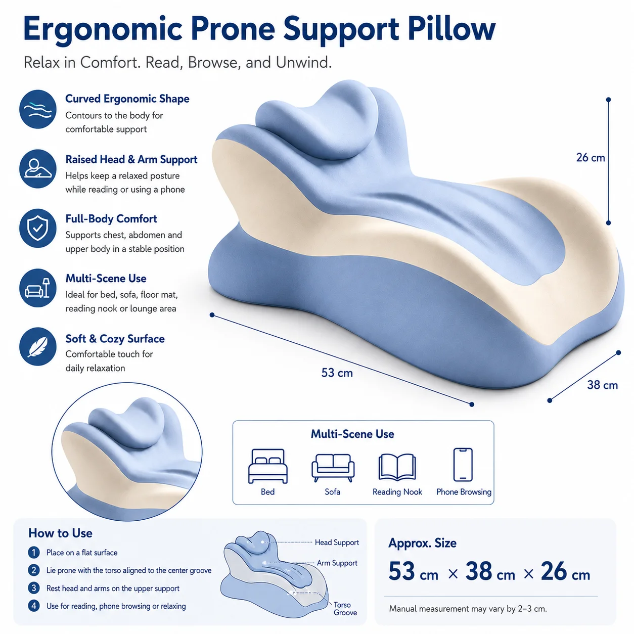 Ergonomic Memory Foam Pillow - Image 2