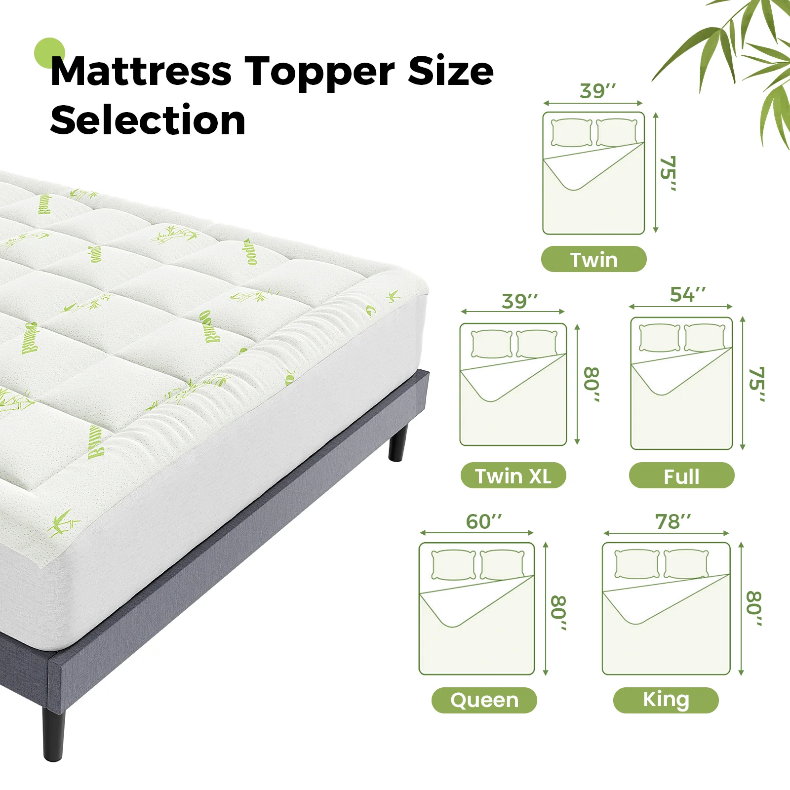 Bamboo Cooling Mattress Topper - Image 6