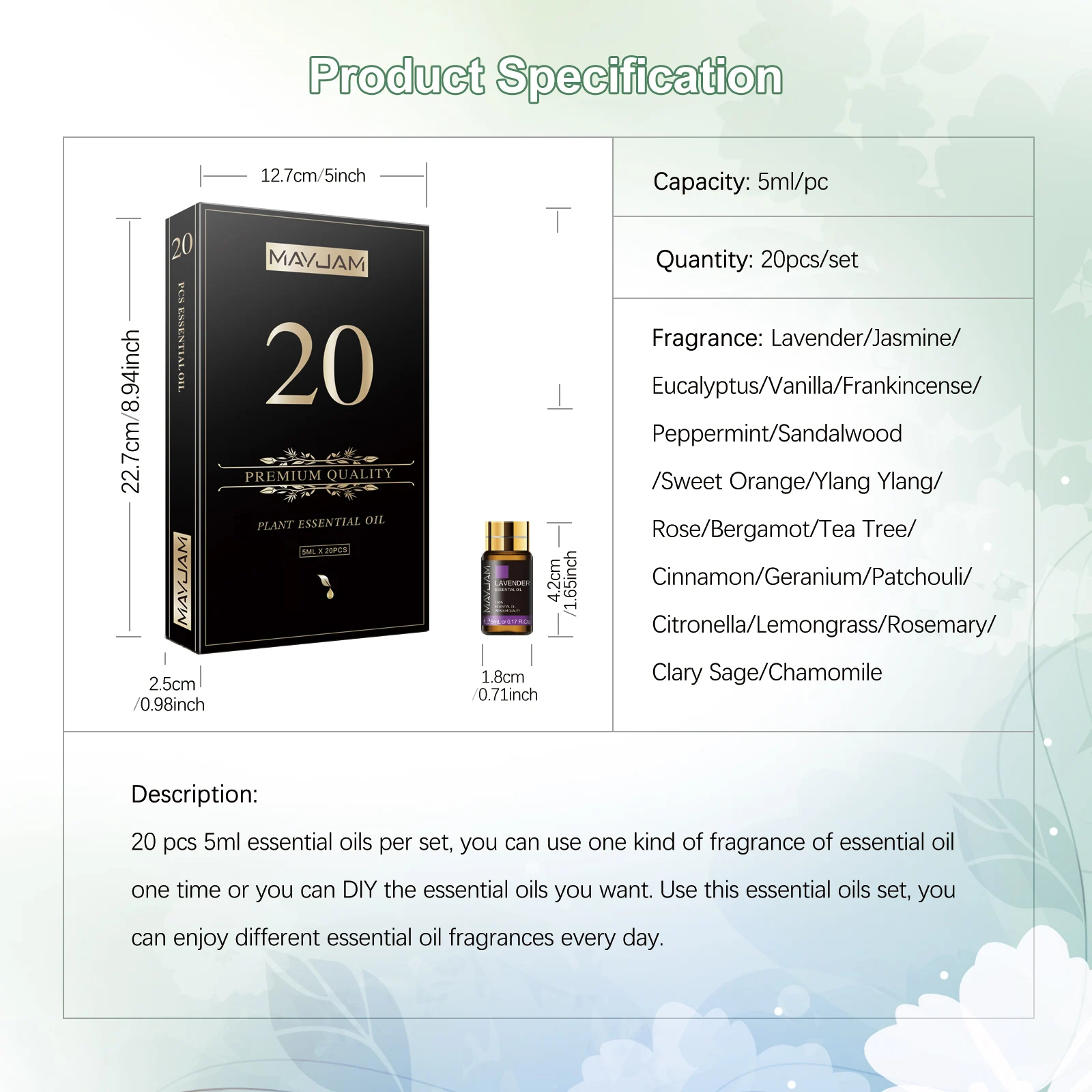 20-Piece Essential Oil Aromatherapy Set - Image 5