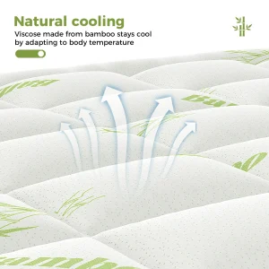 Bamboo Cooling Mattress Topper - Thumbnail Image 2