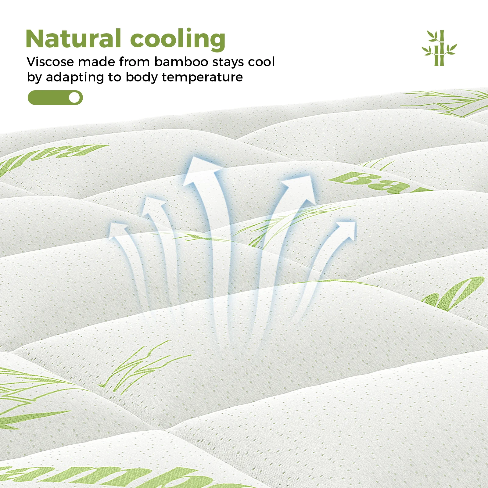 Bamboo Cooling Mattress Topper - Image 2